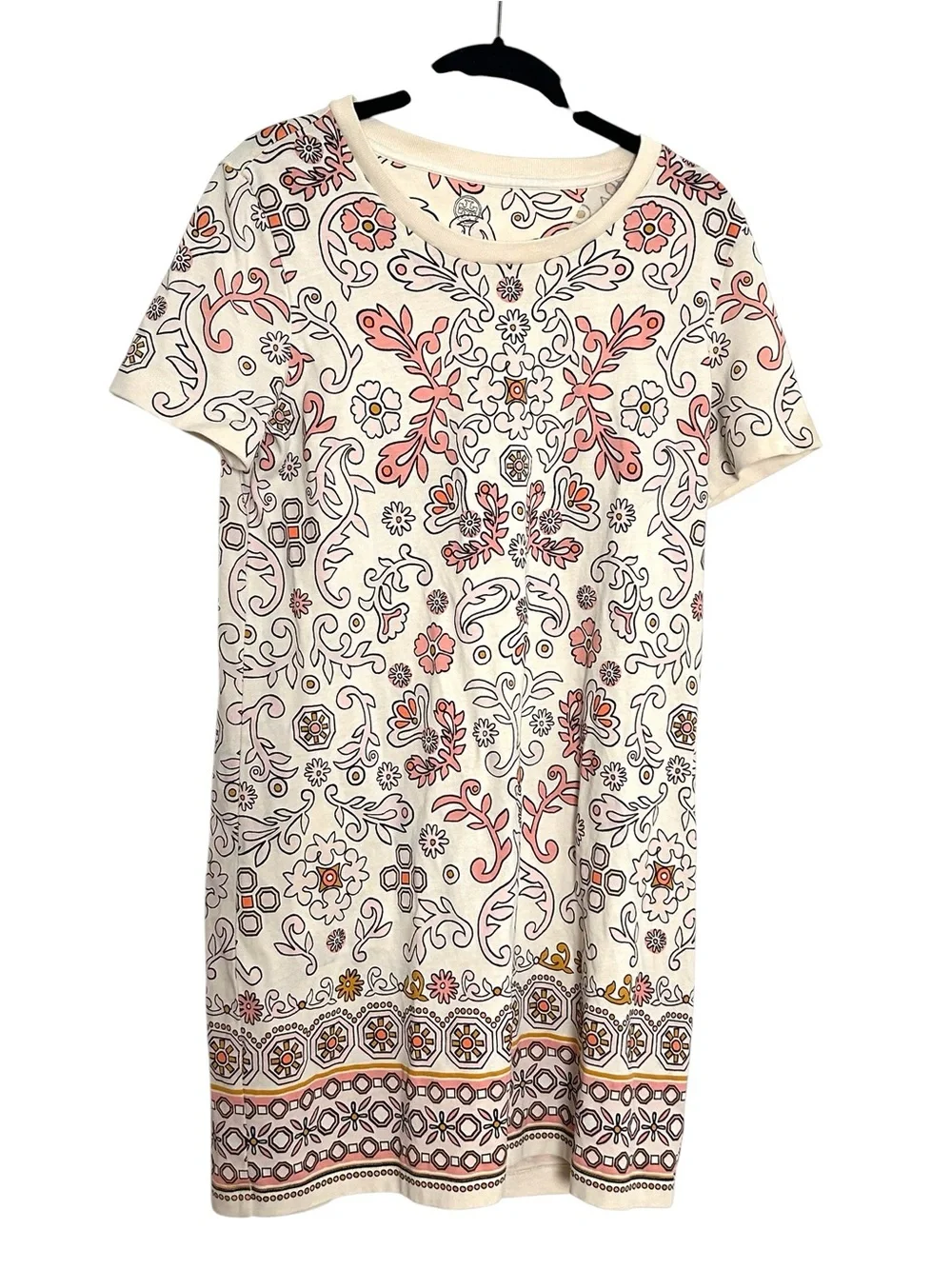 Tory Burch Avril Printed Tee Shirt Dress Pima Cotton Medium